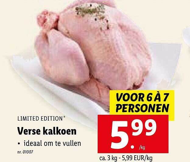 Limited Edition Verse Kalkoen Promotie Bij Lidl