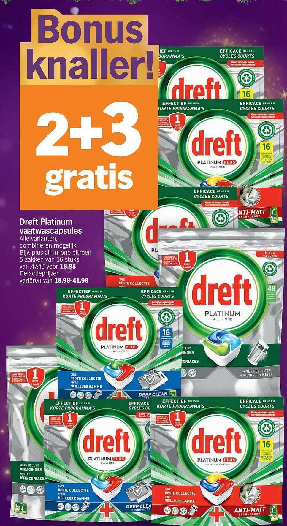 Dreft Platinum Vaatwaschapsules Promotie Bij Albert Heijn