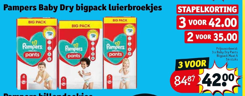 Pampers Baby Dry Bigpack Luierbroekjes Promotie Bij Kruidvat