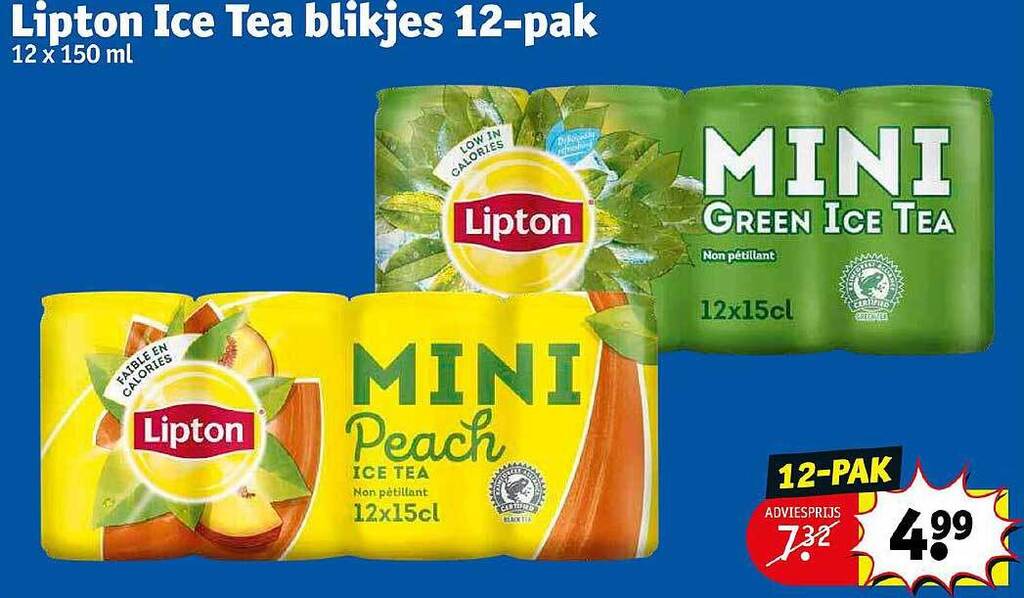 Lipton Ice Tea Blikjes 12pak Promotie Bij Kruidvat