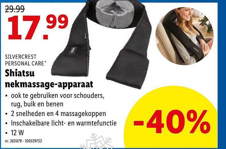 Silvercrest Personal Care Shiatsu Nekmassage Apparaat Promotie Bij Lidl