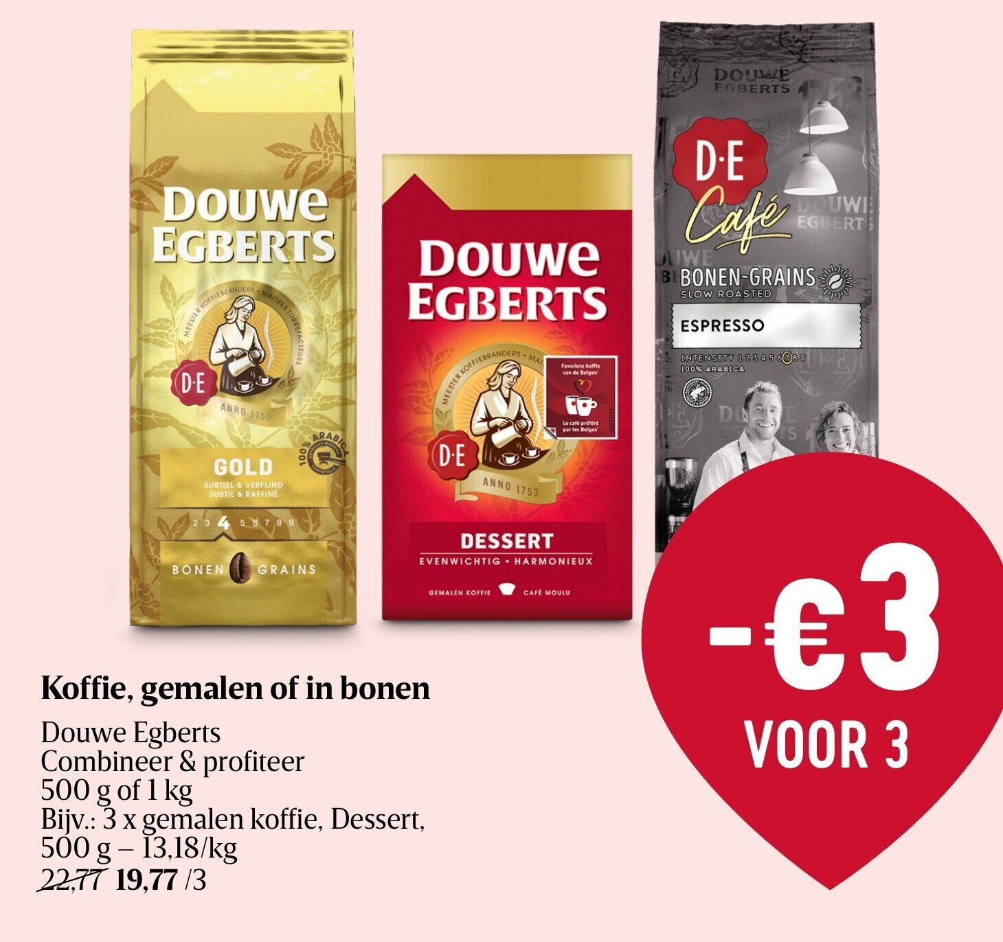 Douwe Egberts Koffie Gemalen Of In Bonen Voor 3 Promotie Bij Delhaize