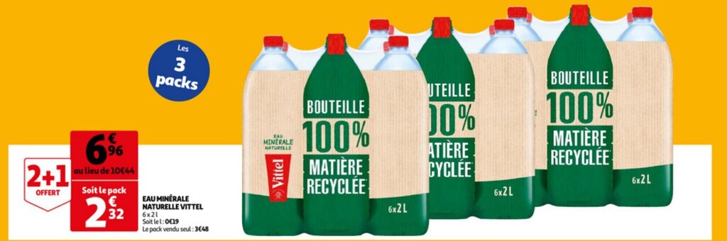 Eau Mineralle Naturelle Vittel Promotie Bij Auchan