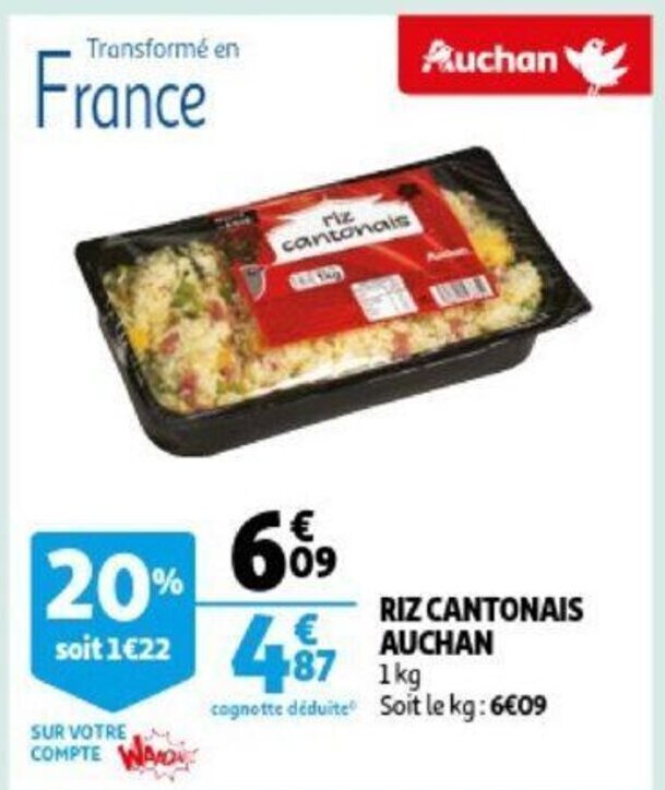 Auchan Riz Cantonais 1Kg Promotie Bij Auchan