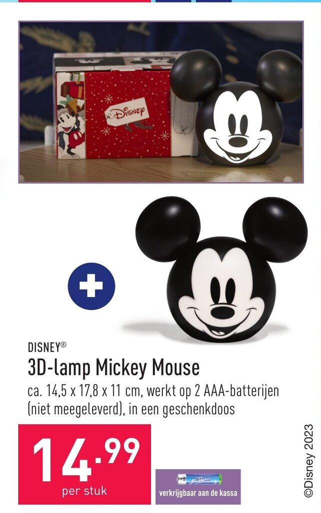 Disney 3D Lamp Mickey Mouse Per Stuk Promotie Bij ALDI