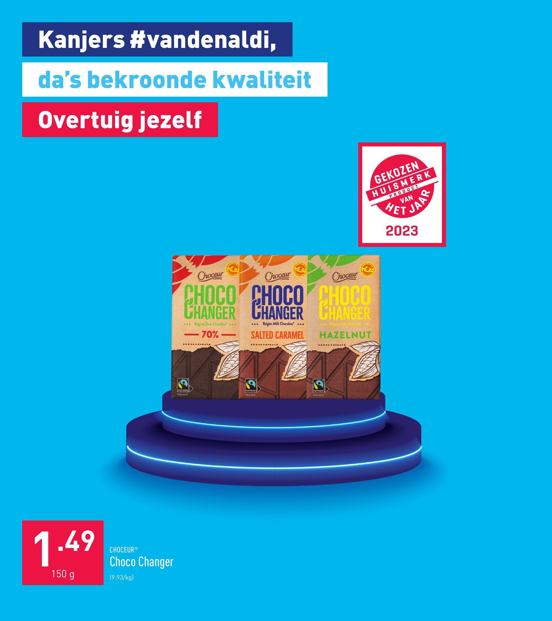 Choceur Choco Changer 150g Promotie Bij ALDI