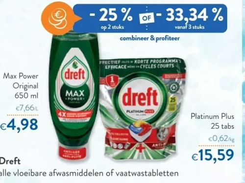 Dreft Max Power Original 650 Ml Promotie Bij OKay