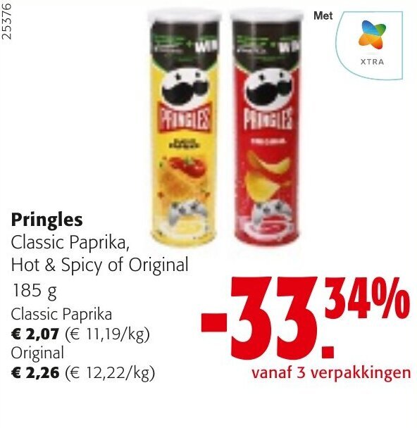 Pringles Classic Paprika Hot Spicy Of Original G Promotie Bij Colruyt