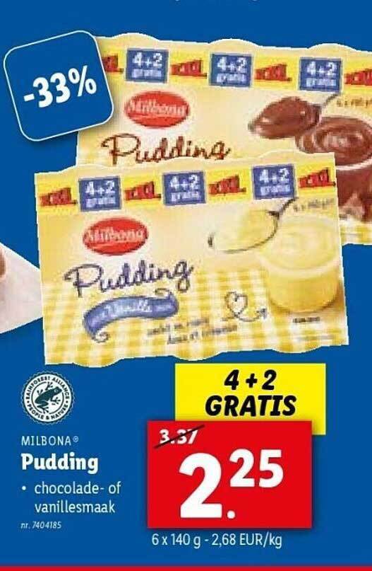 Milbona Pudding Promotie Bij Lidl