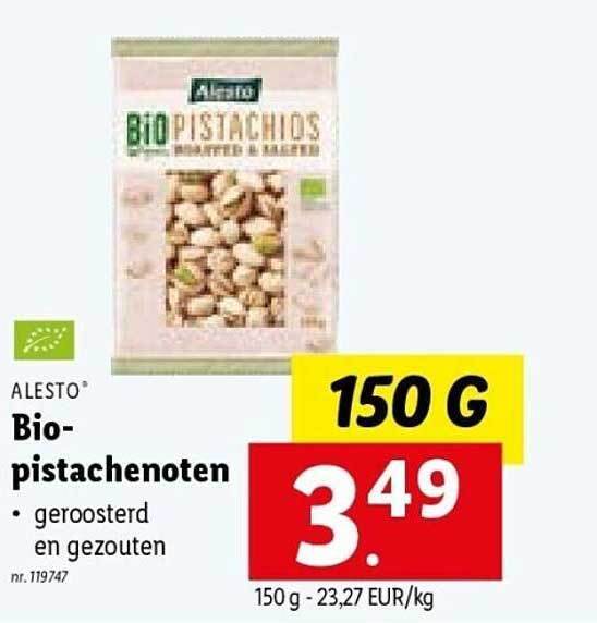 Alesto Biopistachenoten Promotie Bij Lidl