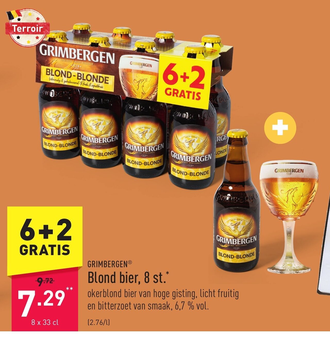 Grimbergen Blond Bier 8 X 33cl Promotie Bij ALDI