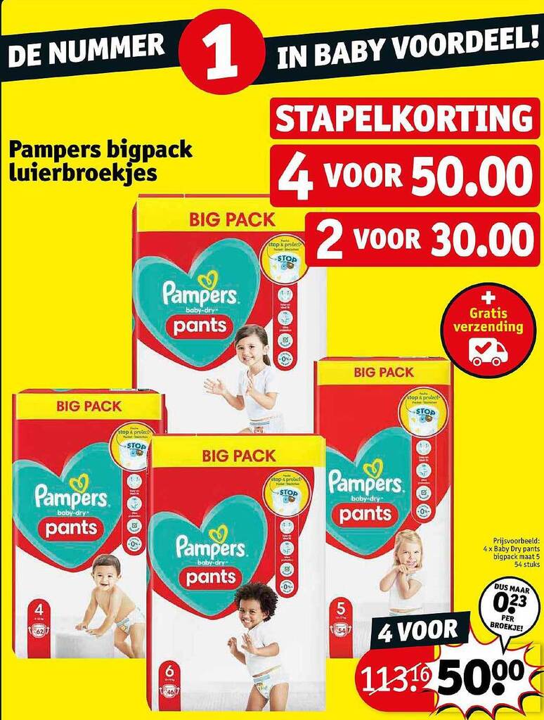 Pampers Bigpack Luierbroekjes Promotie Bij Kruidvat