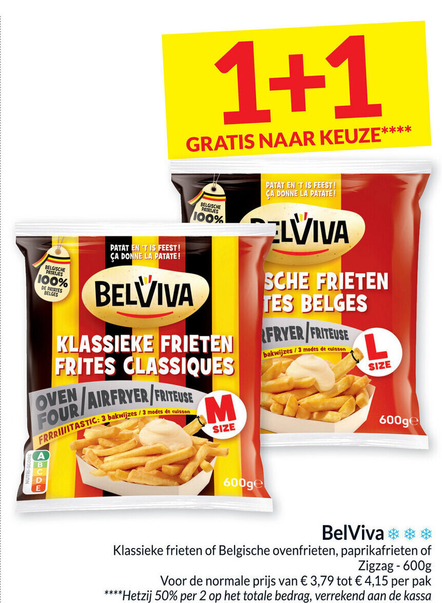 Belviva Klassieke Frieten Of Belgische Oven Frieten Paprikafrieten Of