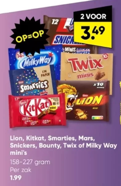 Lion Kitkat Smarties Mars Snickers Bounty Twix Of Milky Way Mini