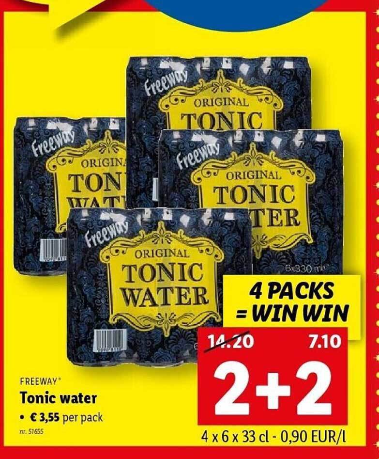 Freeway Tonic Water Promotie Bij Lidl