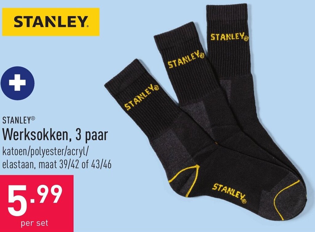 Stanley Werksokken 3 Paar Promotie Bij ALDI