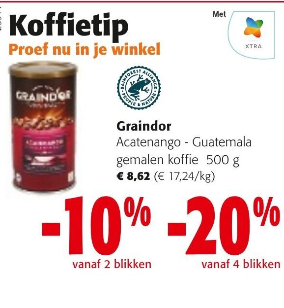 Graindor Acatenango Guatemala Gemalen Koffie G Promotie Bij Colruyt