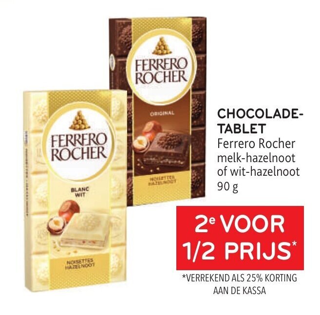 Ferrero Rocher Chocolade Tablet G Promotie Bij Alvo