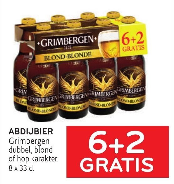 Grimbergen Abdijbier Dubbel Blond Of Hop Karakter 8 X 33 Cl Promotie