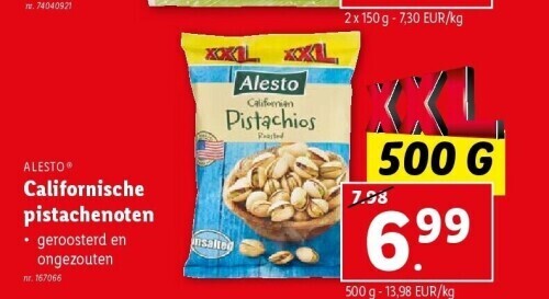 Californische Pistachenoten Promotie Bij Lidl