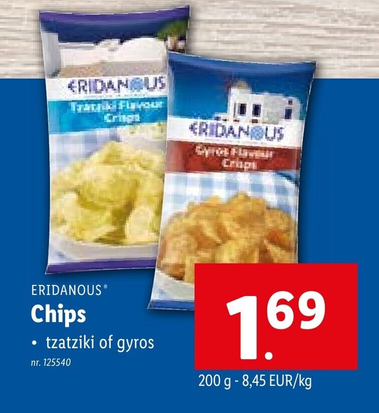 ERIDANOUS Chips Promotie Bij Lidl