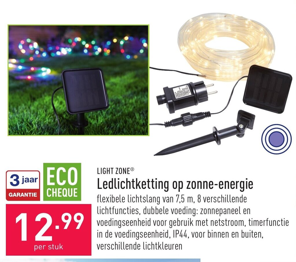 Ledlichtketting Op Zonne Energie Per Stuk Promotie Bij ALDI