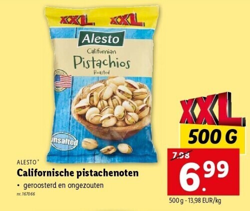 Californische Pistachenoten 500g Promotie Bij Lidl