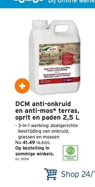 Dcm Anti Onkruid En Anti Mos Terras Oprit En Paden L Promotie Bij