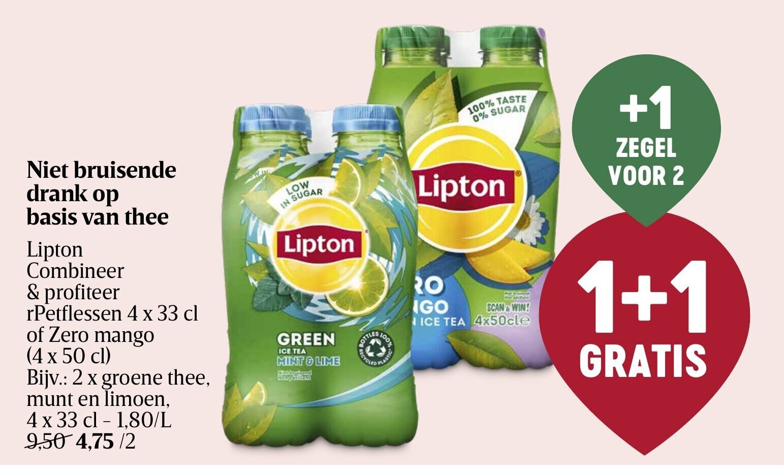 Lipton Niet Bruisende Drank Op Basis Van Thee Promotie Bij Delhaize