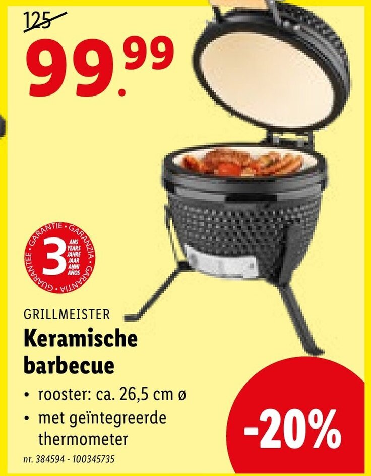 GRILLMEISTER Keramische Barbecue Promotie Bij Lidl