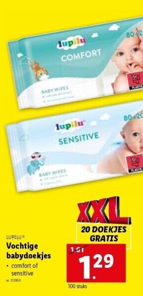 LUPILU Vochtige Babydoekjes Promotie Bij Lidl