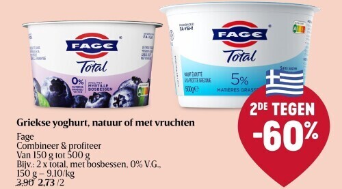 Griekse Yoghurt Natuur Of Met Vruchten Promotie Bij Delhaize