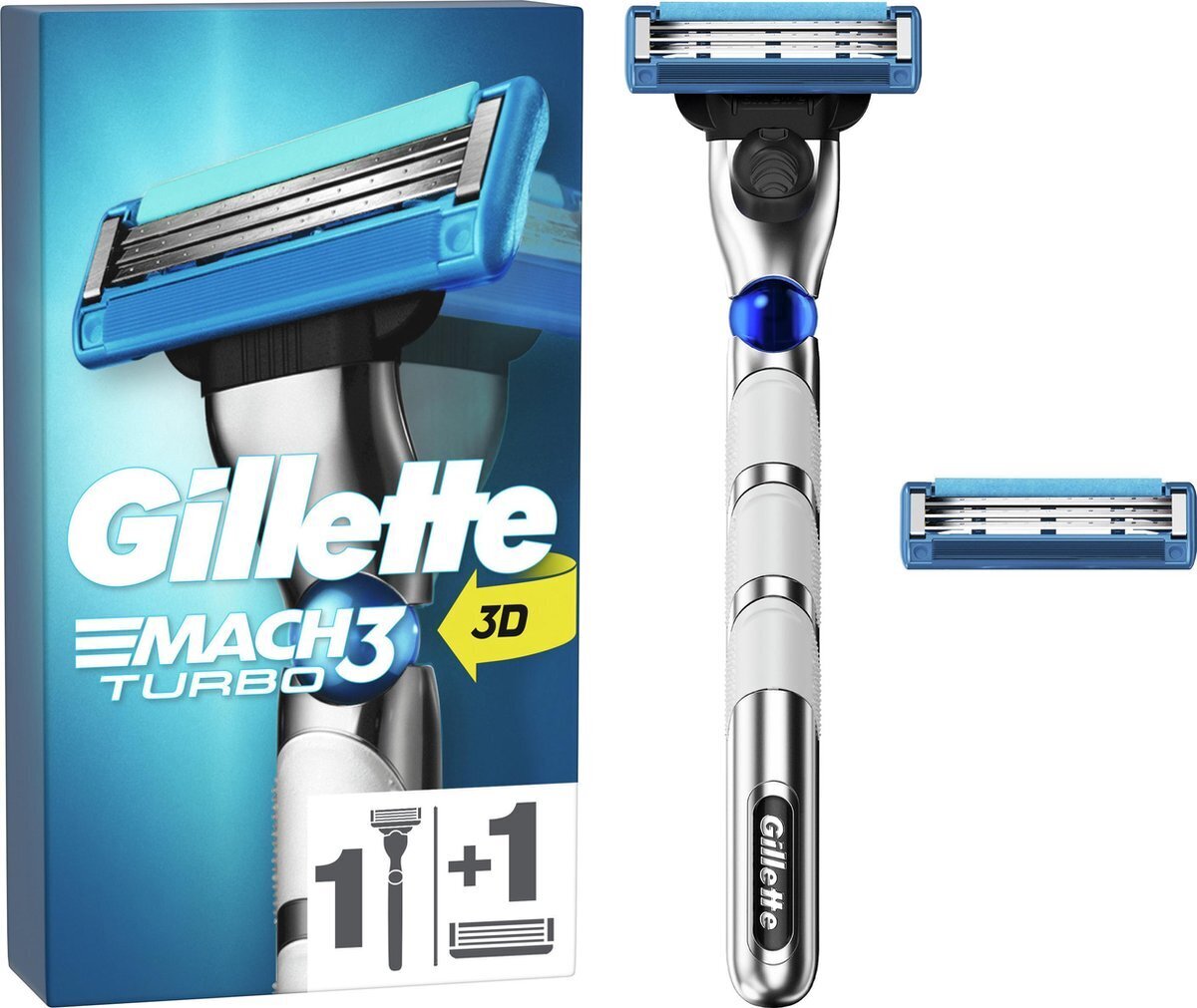 Gillette Mach Turbo Scheersysteem Voor Mannen Scheermesje Promotie