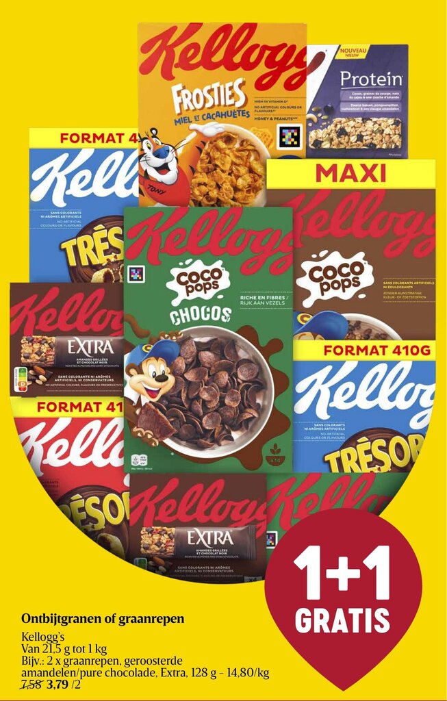 Ontbijtgranen Of Graanrepen Kellogg S Promotie Bij Delhaize