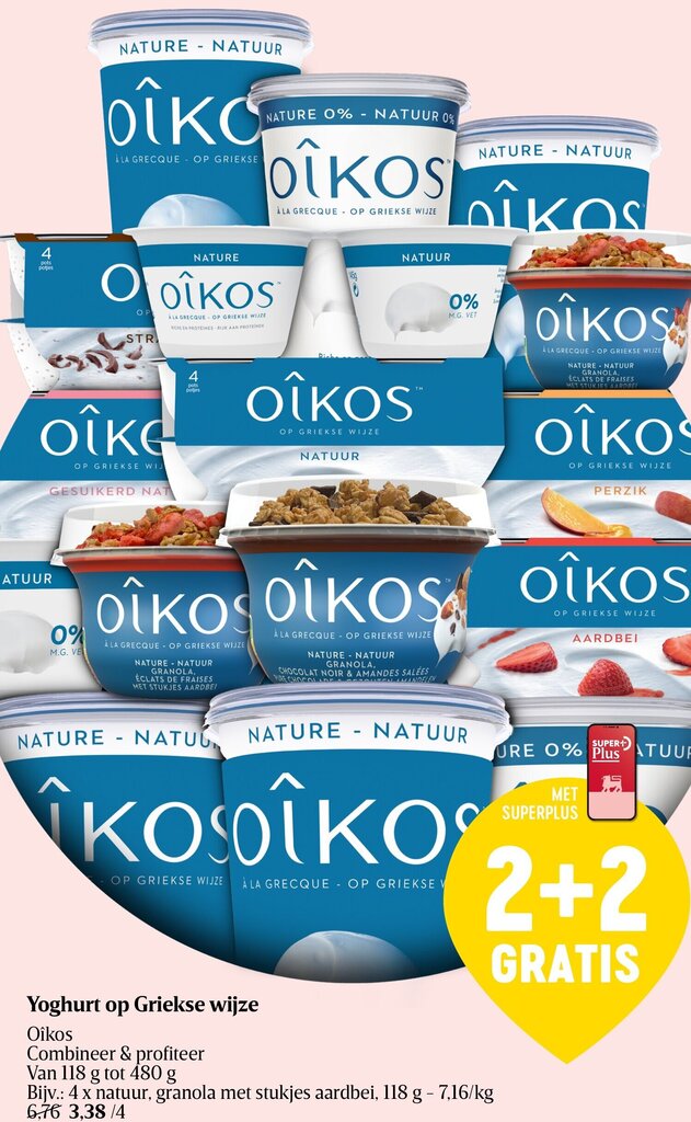 Oikos Yoghurt Op Griekse Wijze Promotie Bij Delhaize