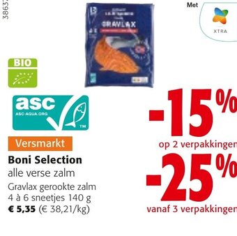 Boni Selection Gravlax gerookte zalm 4 à 6 sneetjes 140 g promotie bij