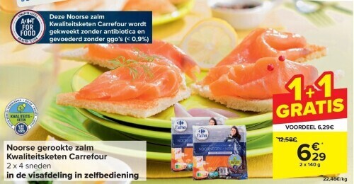 Noorse Gerookte Zalm Kwaliteitsketen Carrefour Promotie Bij Carrefour