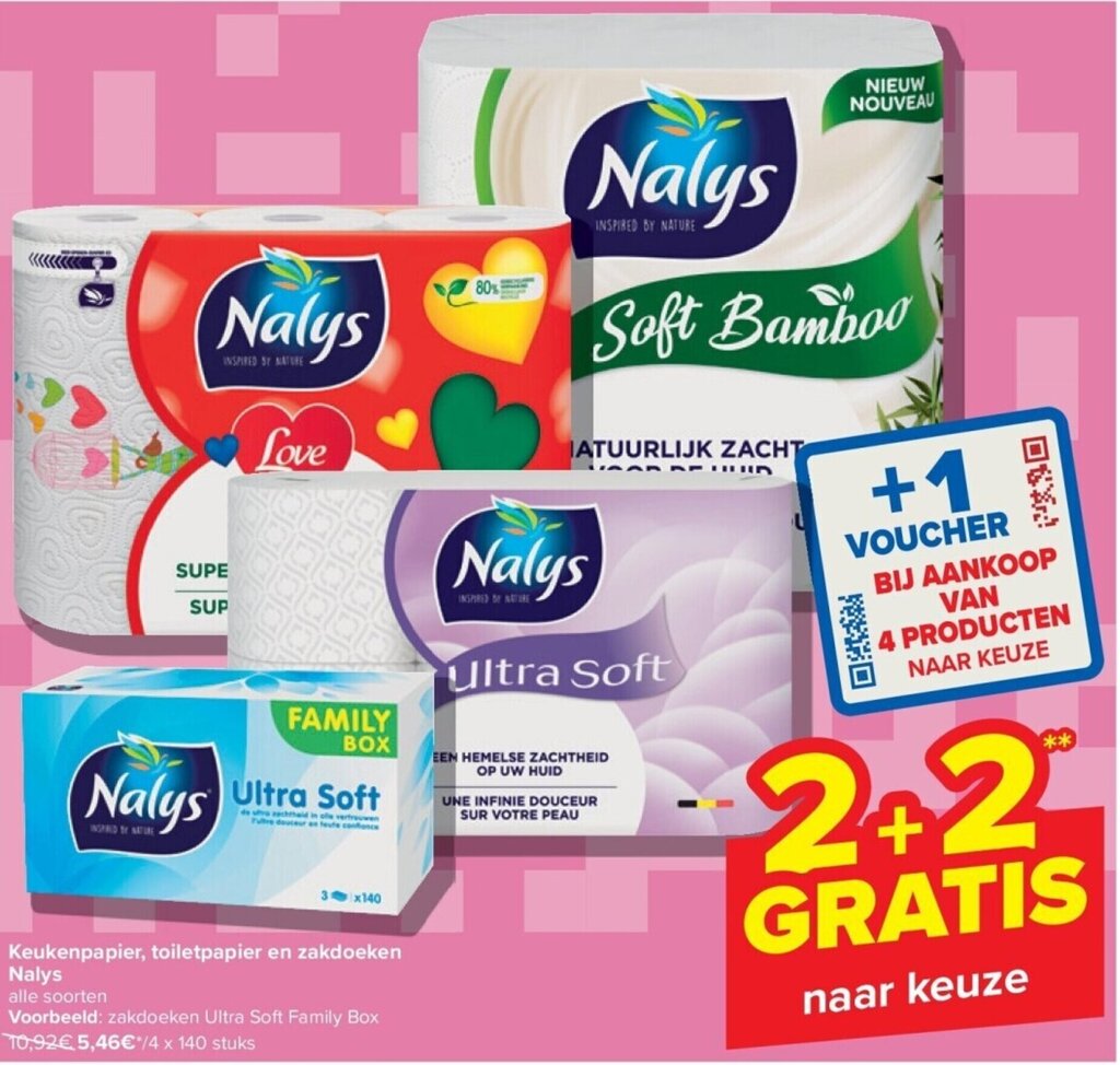 Keukenpapier Toiletpapier En Zakdoeken Nalys Promotie Bij Carrefour