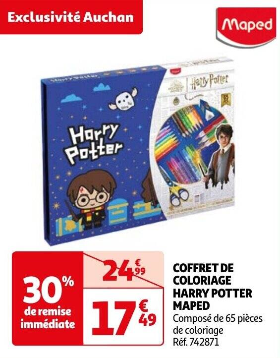 COFFRET DE COLORIAGE HARRY POTTER MAPED Promotie Bij Auchan