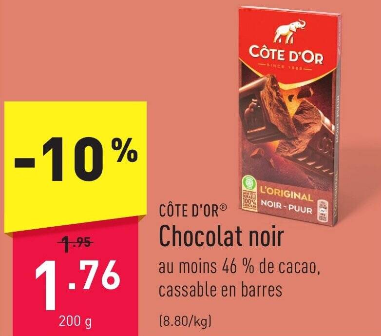 Chocolat Noir Promotie Bij Aldi