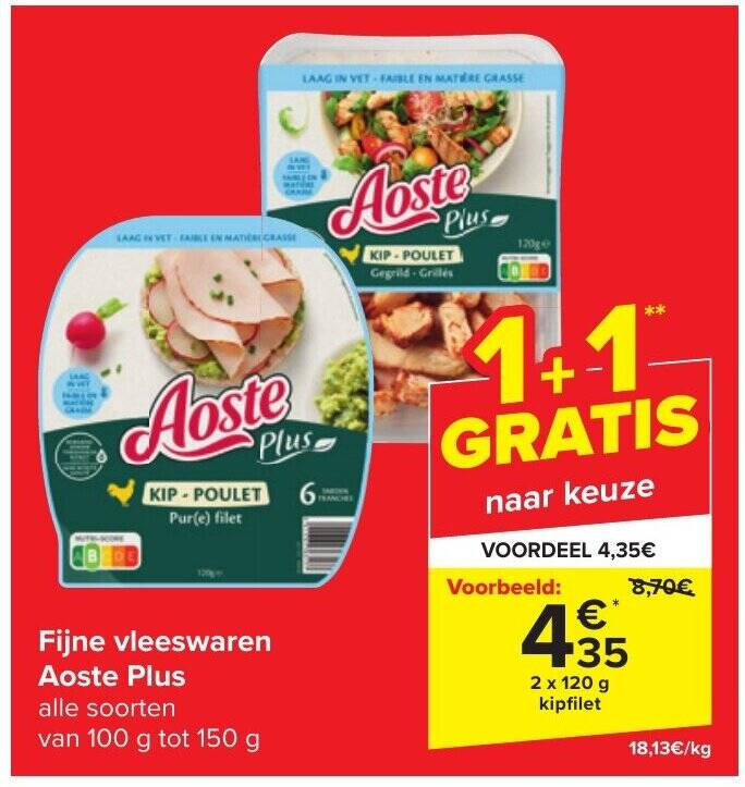 Fijne Vleeswaren Aoste Plus Alle Soorten Van 100 G Tot 150 G 1 1 Gratis