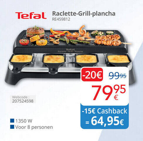 Tefal Raclette Grill Plancha Promotie Bij Eldi