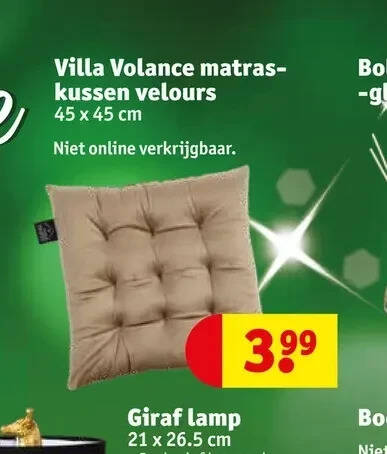 Villa Volance Matraskussen Velours Promotie Bij Kruidvat