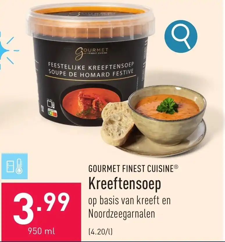 Gourmet Finest Cuisine Kreeftensoep Ml Promotie Bij Aldi