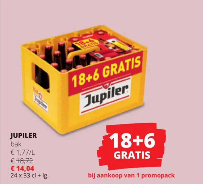 Jupiler Bak X Cl Gratis Promotie Bij Spar Colruyt