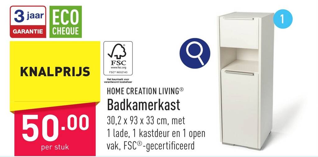 Badkamerkast Per Stuk Promotie Bij Aldi