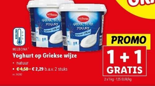 Yoghurt Op Griekse Wijze Promotie Bij Lidl