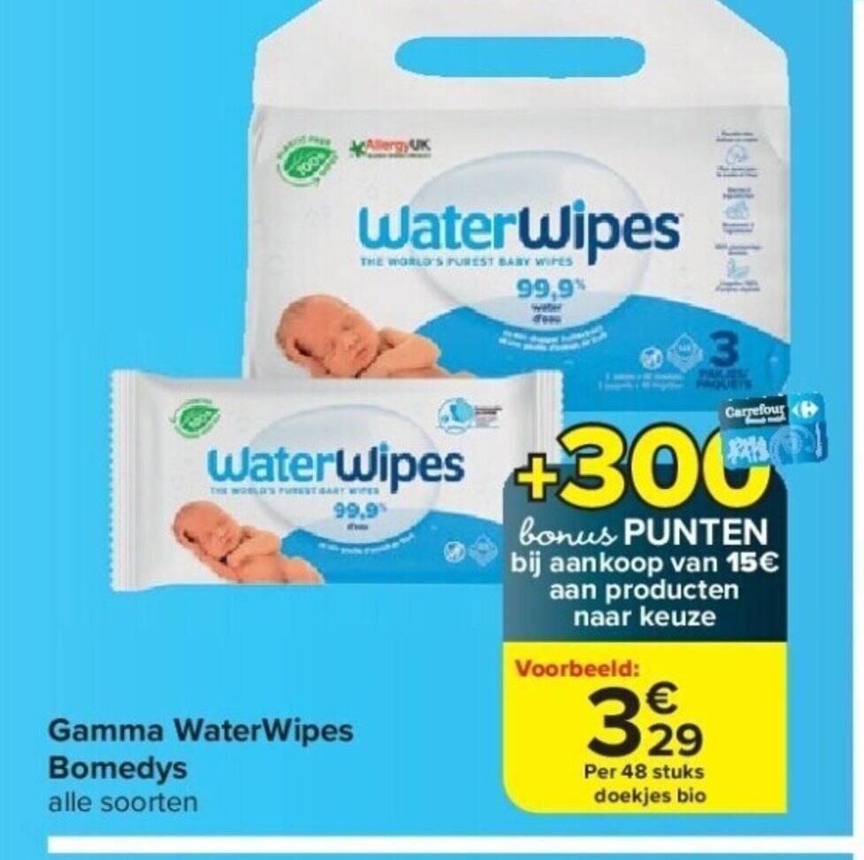 WaterWipes Bomedys Per 48 Stuks Doekjes Bio Promotie Bij Carrefour