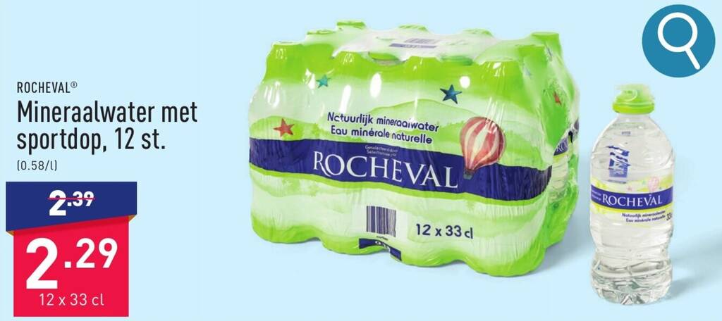 ROCHEVAL Mineraalwater Met Sportdop 12 St Promotie Bij ALDI