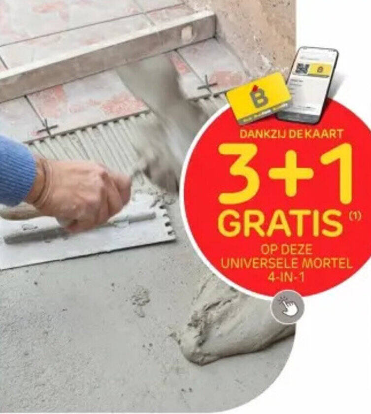 OP DEZE UNIVERSELE MORTEL 4 IN 1 Promotie Bij Brico